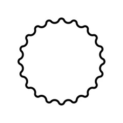 Template for badge. Cutout sticker icon.