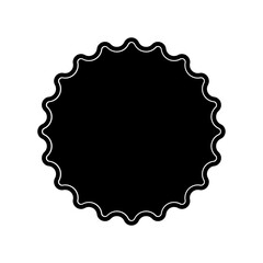 Template for badge. Cutout sticker icon.