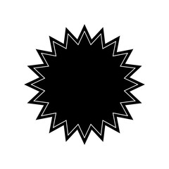 Template for badge. Cutout sticker icon.