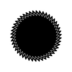 Template for badge. Cutout sticker icon.