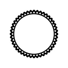 Template for badge. Cutout sticker icon.