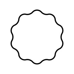 Template for badge. Cutout sticker icon.