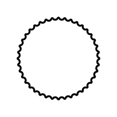 Template for badge. Cutout sticker icon.