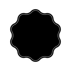 Template for badge. Cutout sticker icon.