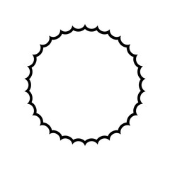 Template for badge. Cutout sticker icon.