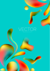 Fluid shapes vertical wallpaper background. Vector illustration for banner background or landing page