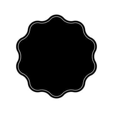 Template for badge. Cutout sticker icon.