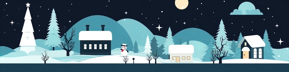 Fototapeta premium Merry Christmas and Happy New Year! trendy abstract illustrations and objects. Drawings for poster and postcard. Generative AI