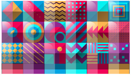 illustration for decoration. abstract patterns that let the colors stand out.creativity from wall to wall A modern collage that combines different visual elements.