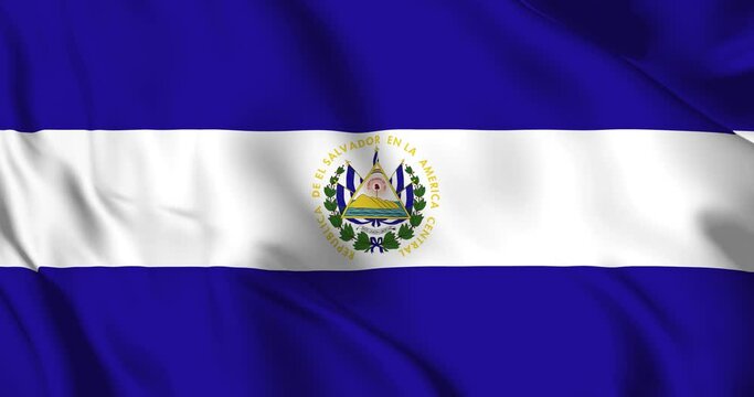 El Salvador flag. El Salvador flag background. 4k 60fps