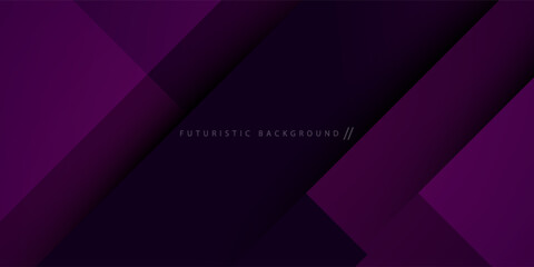 Abstract futuristic dark purple gradient illustration overlap background with 3d look and simple pattern. Modern cool design and luxury.Eps10 vector