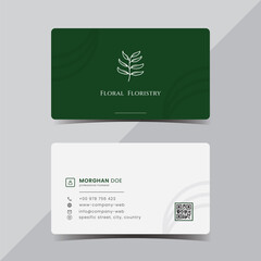 green business card design