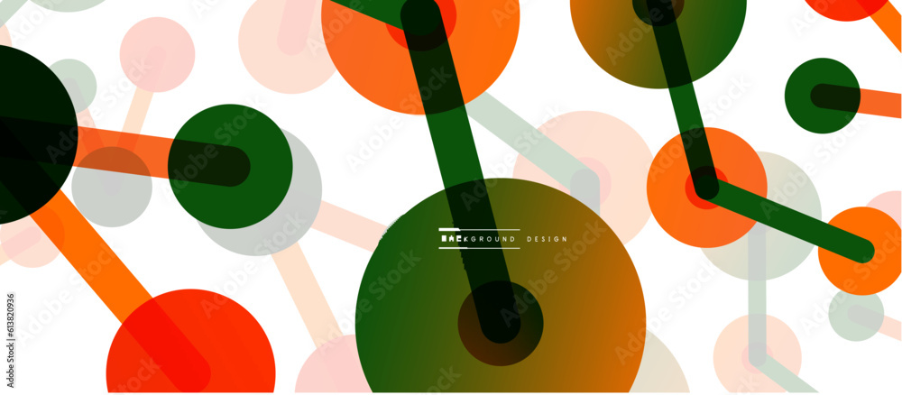Poster Network concept abstract background. Dots connection. Big data idea. Business template for wallpaper, banner, background or landing