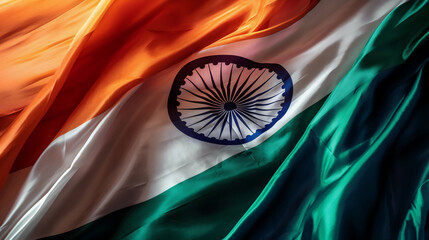 India national flag illustration, create using Generate AI tool 