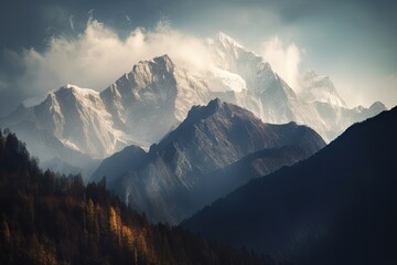 Fototapeta na wymiar Beautiful sunny mountains