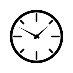 Clock icon or logo isolated sign symbol vector illustration.