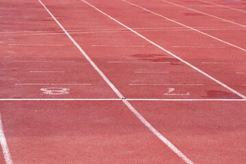 Fototapeta premium Synthetic running track for sporting events