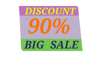 label discount 90%, big sale full color