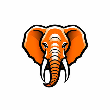 Elephant logo. Generative AI