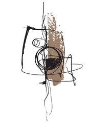 Abstract vector composition. Texture Grunge. Vector illustration. Abstract Background. Sketch