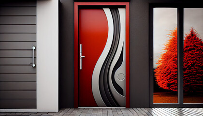 Exclusive front door. Handmade, modern design