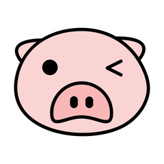 Kawaii heads animals characters