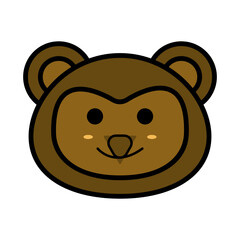 Kawaii heads animals characters