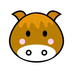 Kawaii heads animals characters