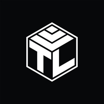 recommend clip art: TL Logo monogram with hexagon geometric isolated outline design template