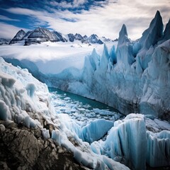 Fototapeta na wymiar glaciers