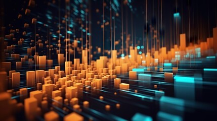 Obraz premium Modern digital abstract 3D background