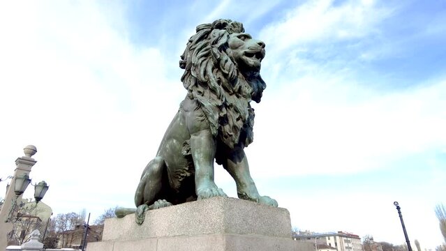 Lions' Bridge in the center of Sofia. Sofia is the capital of Bulgaria.