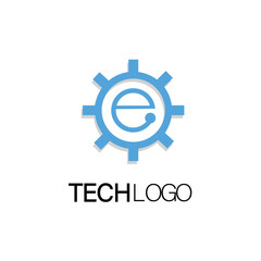 Free vector technology company logo template