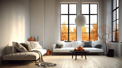 ai generative minimal and modern decoration home for halloween holidays 