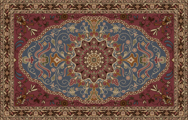 Persian rug traditional design