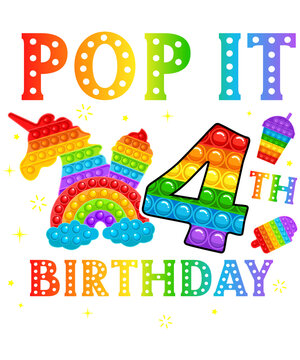 pop it 4th birthday 4 party for girls pop it