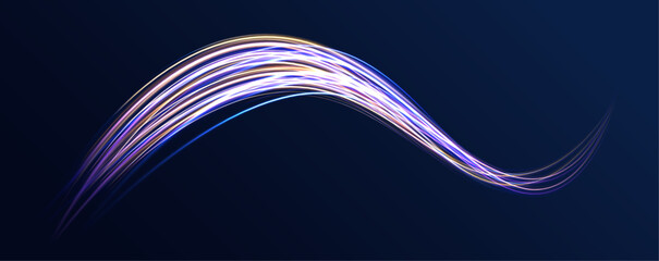 Movement sport pattern for banner or poster design background. The effect of speed on a blue background. Abstract light lines of movement and speed with white color glitters.	