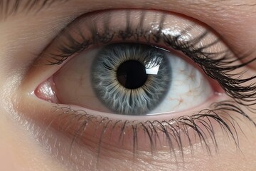 Health and beauty. Closeup of model woman's eyes on beautiful face