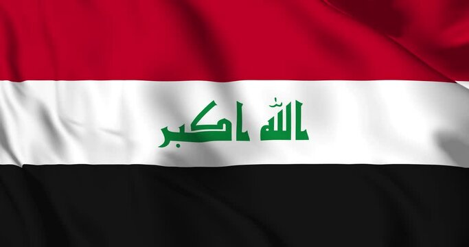 flag background of Iraq. 4k 60fps