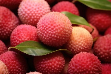 Fresh  lychees, ai generative