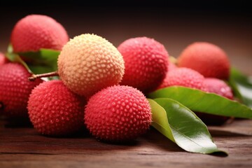 Fresh  lychees, ai generative