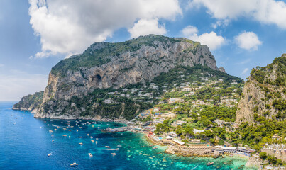 Landscape with Capri Island,Tyrrhenian sea, Italy