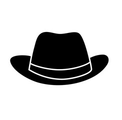 Cute man hat silhouette