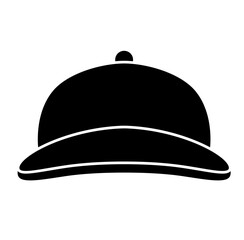 Cute cap hat silhouette