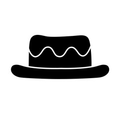 Cute man hat silhouette