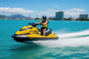 jet ski jumping, ai generative