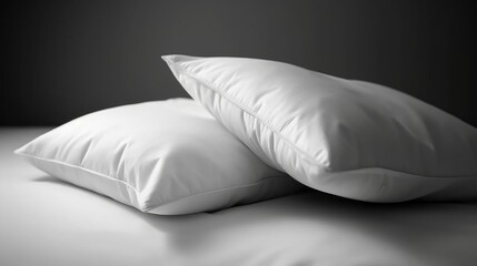 Fototapeta na wymiar white pillows on a bed, ai generative
