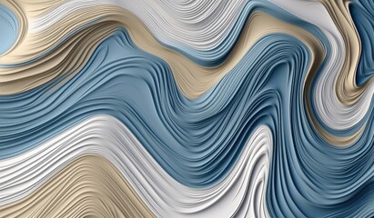 Fototapeta premium Abstract wavy background texture, creative waves with psychedelic concept, fluid art design, liquid material flow, multilayered backdrop for print, vivid and bright colors - Generative ai