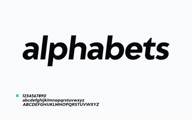 Alphabet Modern abstract alphabet font. typography Creative fashion futuristic font and with numbers. vector illustration