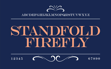 Standfold Modern abstract alphabet font. typography Creative fashion futuristic font and with numbers. vector illustration